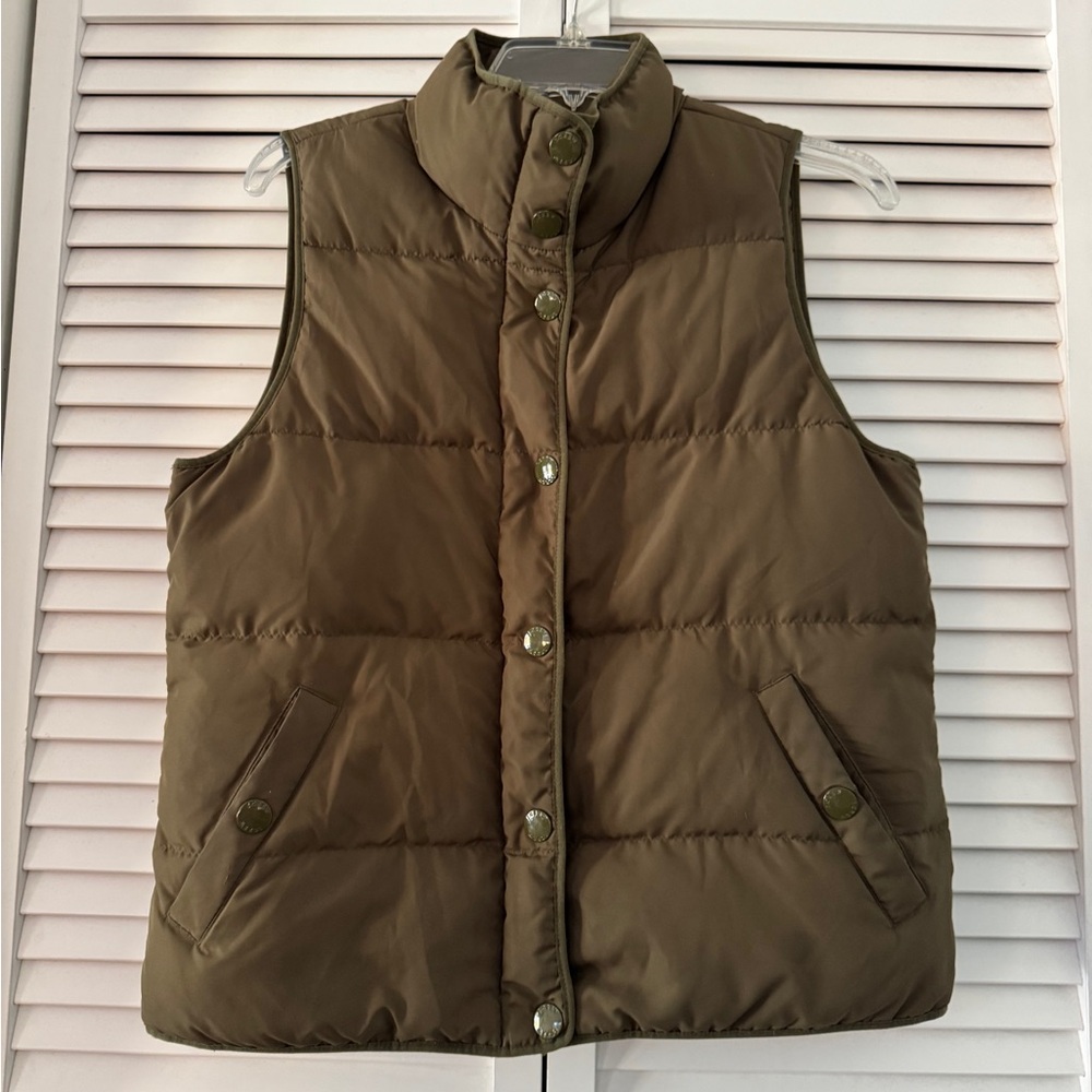 J.Crew Classic Brown/Green Puffer Vest